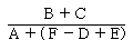 A+(F-D+E)B+C