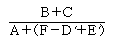 A+(F-D′+E′)B+C