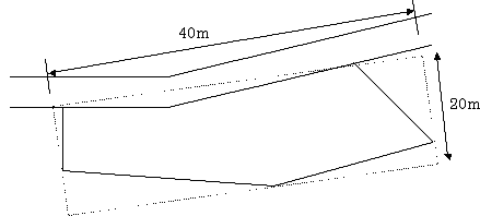 不整形地の奥行距離の求め方の図2