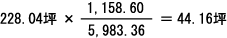 228.04×1,158.60/5C983.3644.16