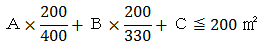 A×200÷400{B×200÷330{CȂCR[400[g