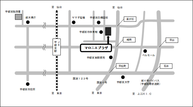 栃木県青年会館コンセーレ案内図