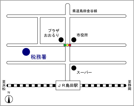 島田税務署案内図
