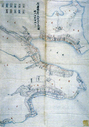 小木村（現　石川県珠洲郡内浦町）の宅地地価修正地図の写真