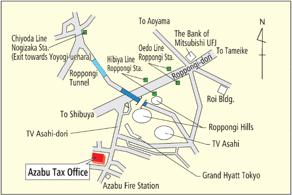麻布税務署案内図(Azabu Tax Office)