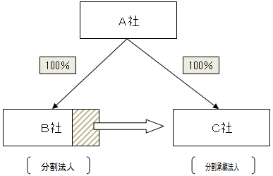 分割対価資産が交付されない分割型分割