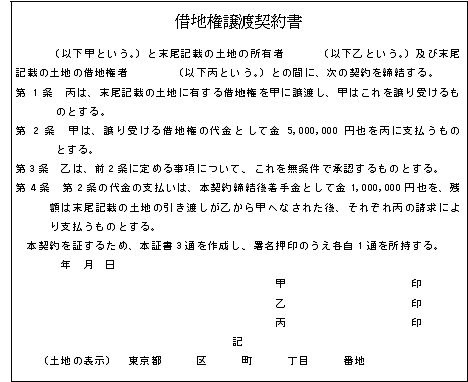 借地 権 の 使用 貸借 に関する 確認 書