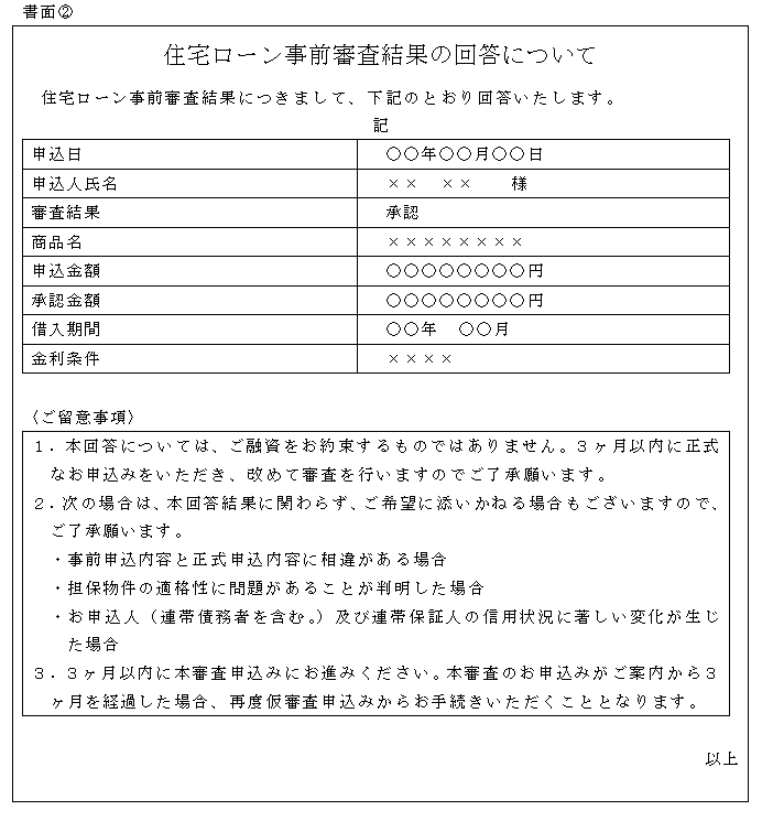 事前 住宅 審査 ローン