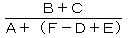(B+C)÷A+(F-D+E)