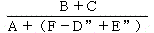 (B+C)÷A+(F-D''+E'')