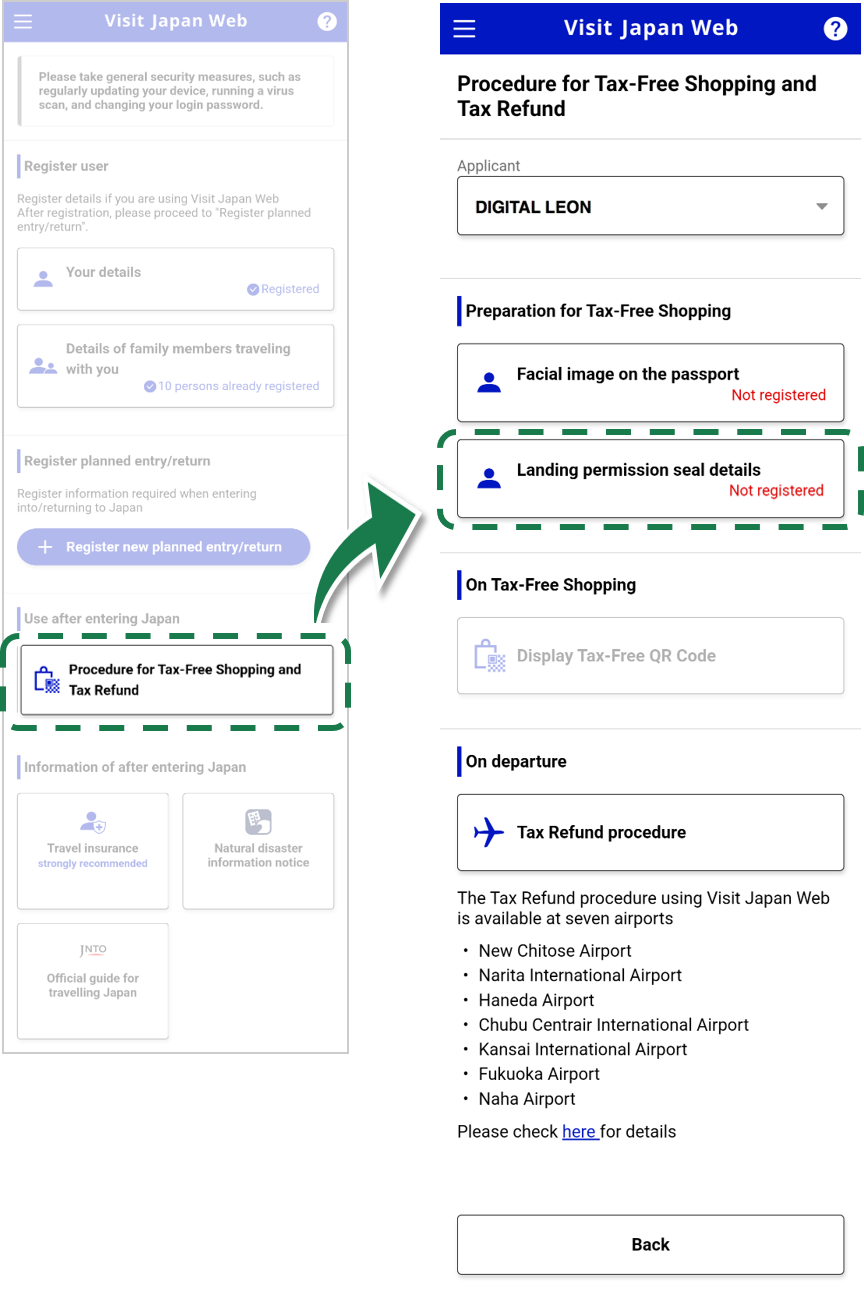 1. Registering with Visit Japan Web
