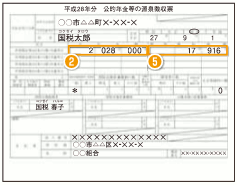 公的年金等の源泉徴収票の図