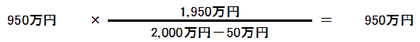 計算例での圧縮限度額の計算式